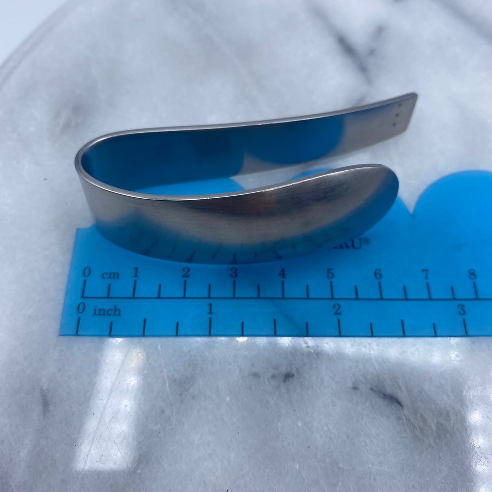 Mono Filio Napkin Rings Clips Silver 18/8 Stainless Steel Germany Set of 4 MCM - Picture 6 of 12